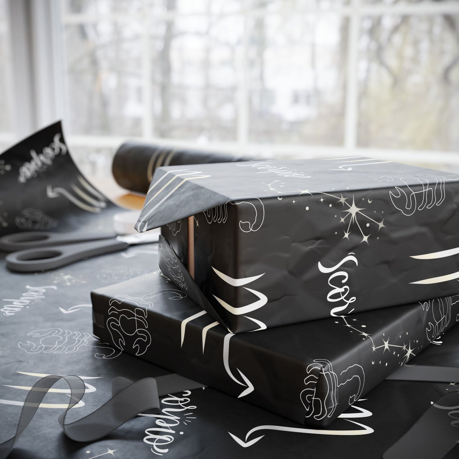 Sting & Spark – Scorpio Zodiac Wrapping Paper