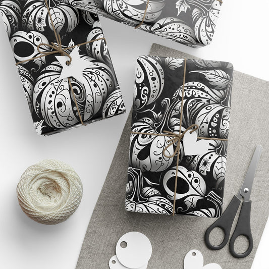Pumpkin Noir – Gothic Glam Wrapping Paper