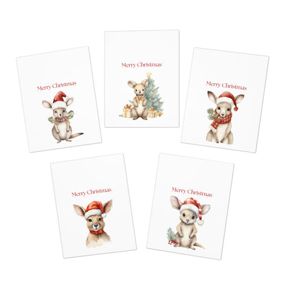 Cosy Christmas Kangaroo Greeting Card (25 pack)