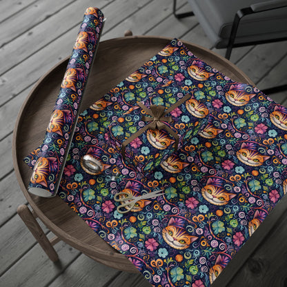 Cheshire Cat Vibrant Abstract Wrapping Paper