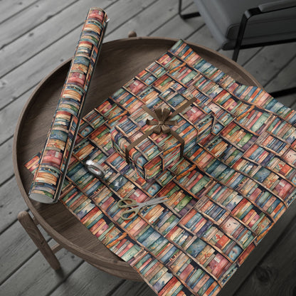 Shelf - Care – Whimsical Library Bookshelf Wrapping Paper