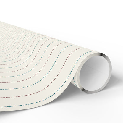 Elegant Stripe Wrapping Paper (cream, red, blue)