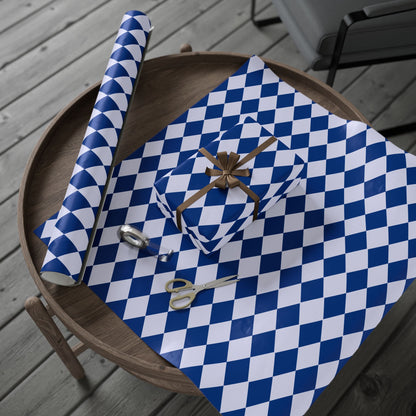 Blue on Blue Harlequin Pattern