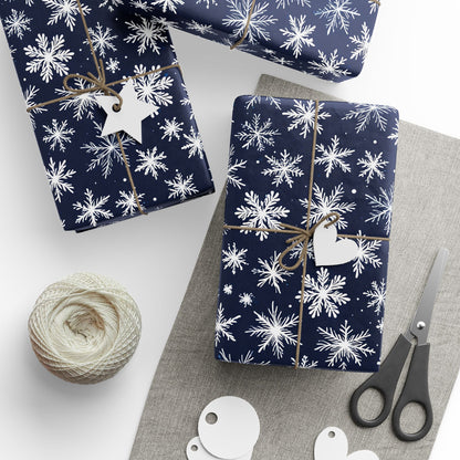 Let It Glow – Midnight Snowflake Wrapping Paper