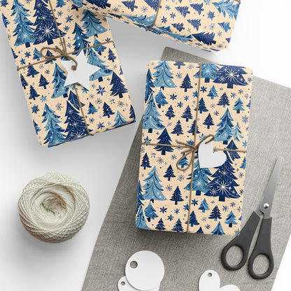 Frosted Pines & Midnight Spruce – Winter Wrapping Paper
