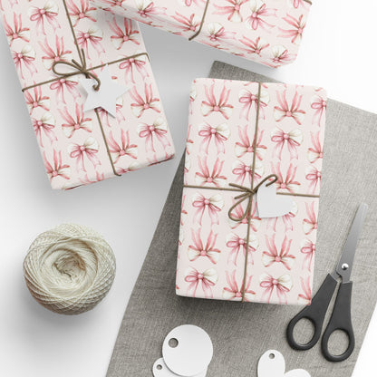 Pink Ribbon Wrapping Paper – Sweet and Chic Gift Wrap for Birthdays, Showers & Pretty Packages