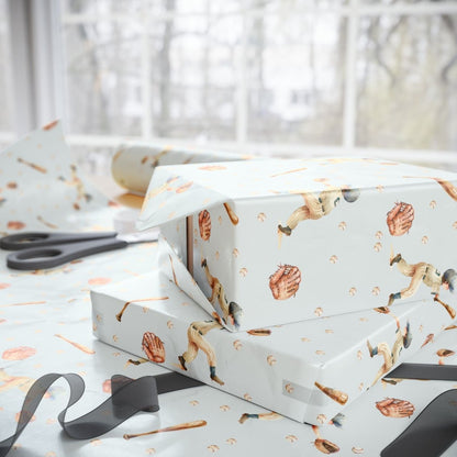 Wrapping Papers - Vintage Baseball Batter Up Design
