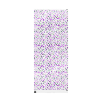 Purple Floral Gift Wrap Rolls