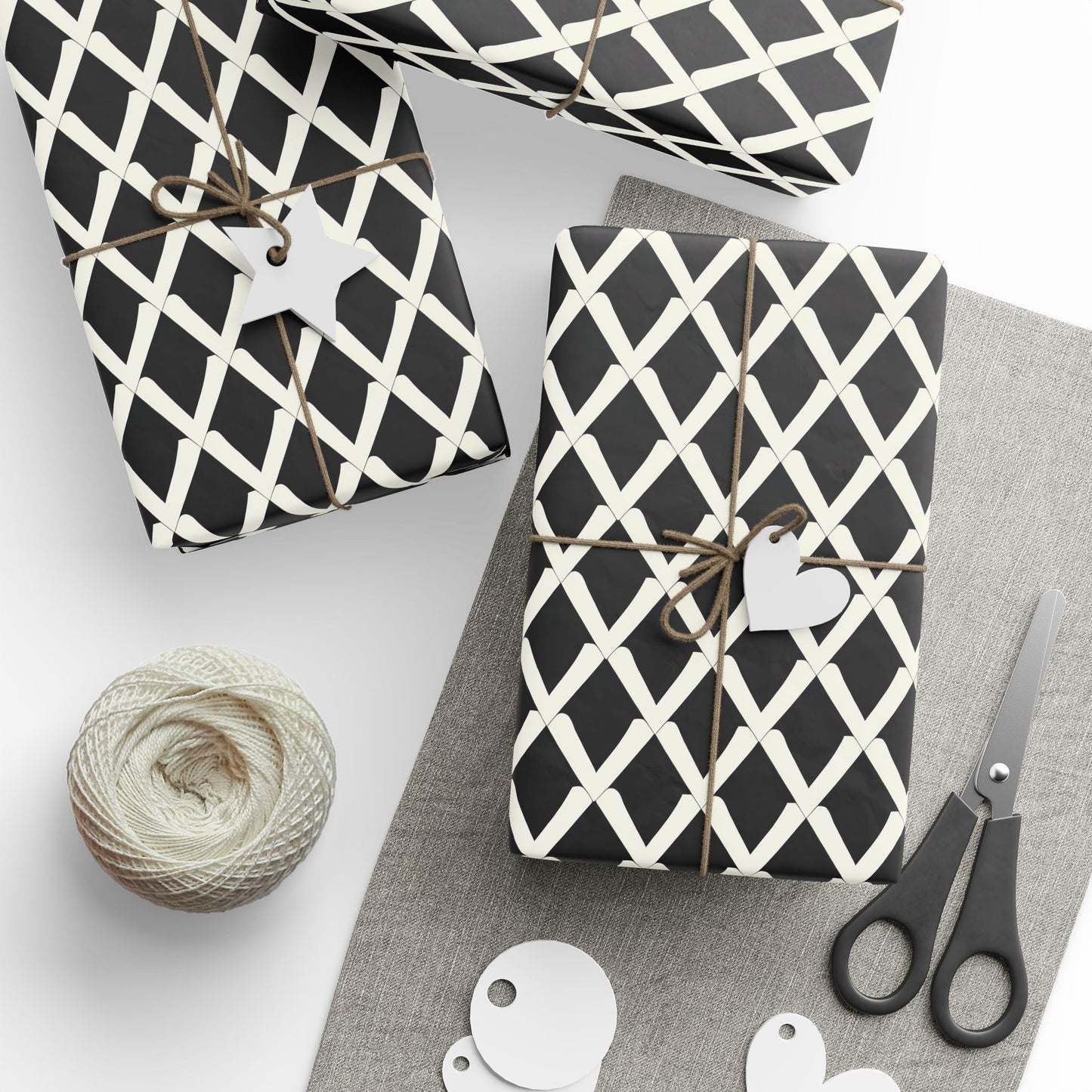Monochrome Geometric Wrapping Papers