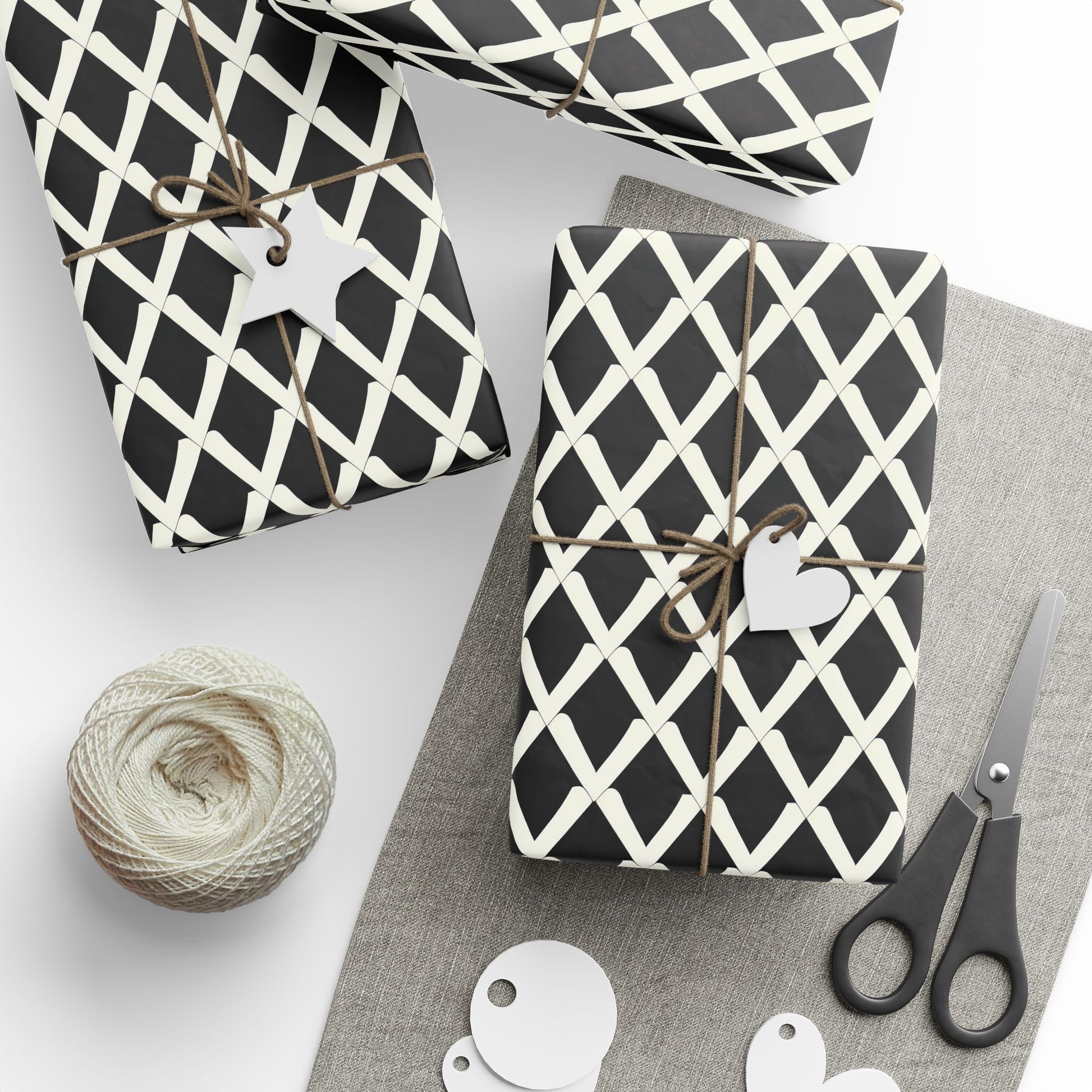 Monochrome Geometric Wrapping Papers