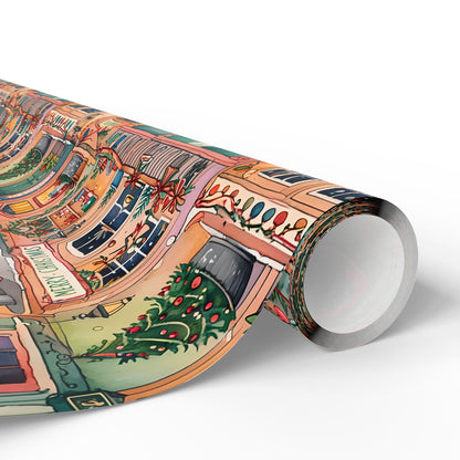 Festive Village Frenzy – Christmas Town Wrapping Paper