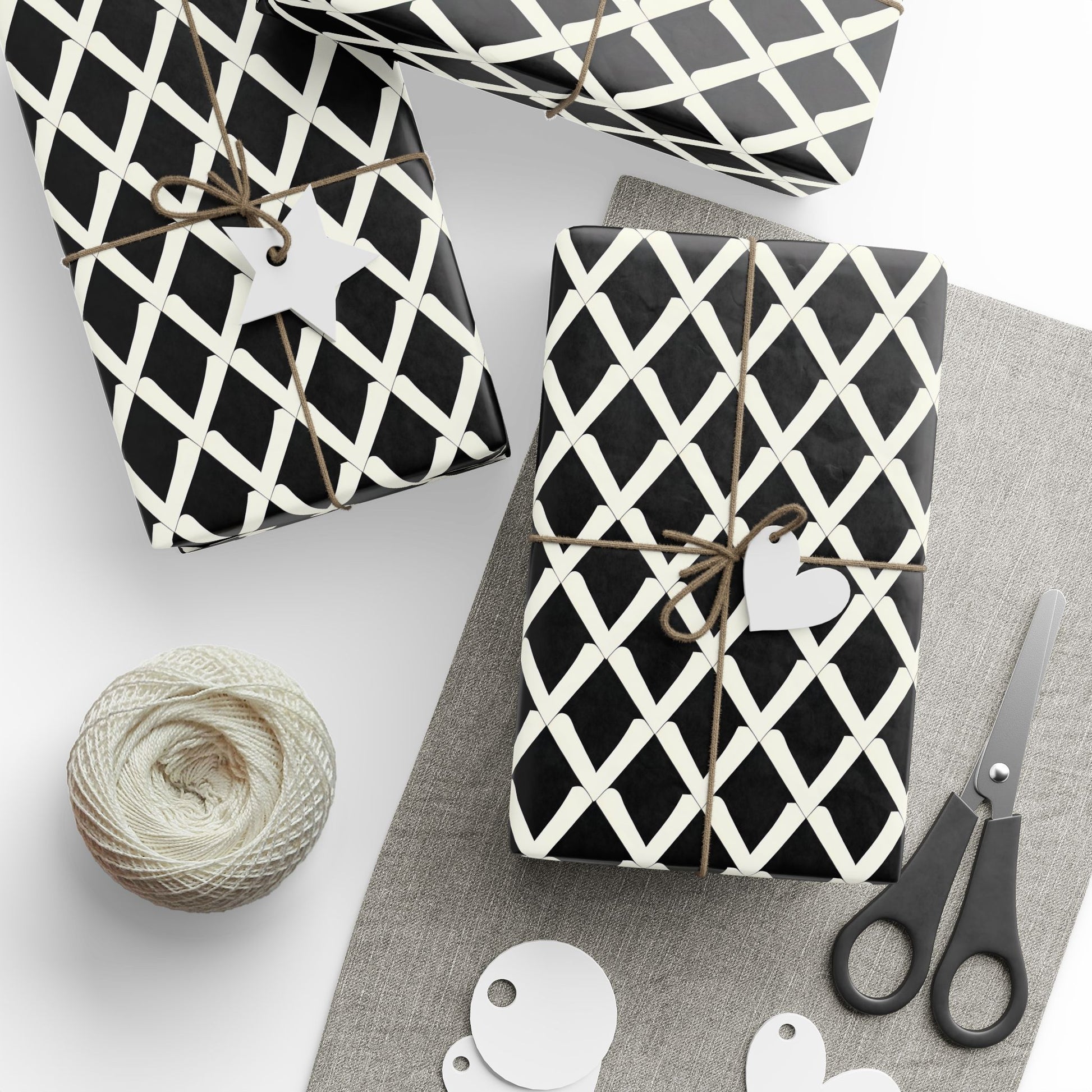 Monochrome Geometric Wrapping Papers