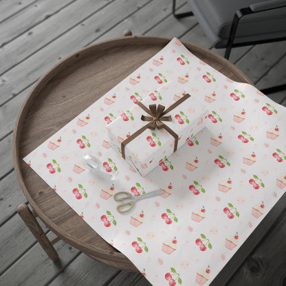 Colorful Cherry & Ice Cream Gift Wrap