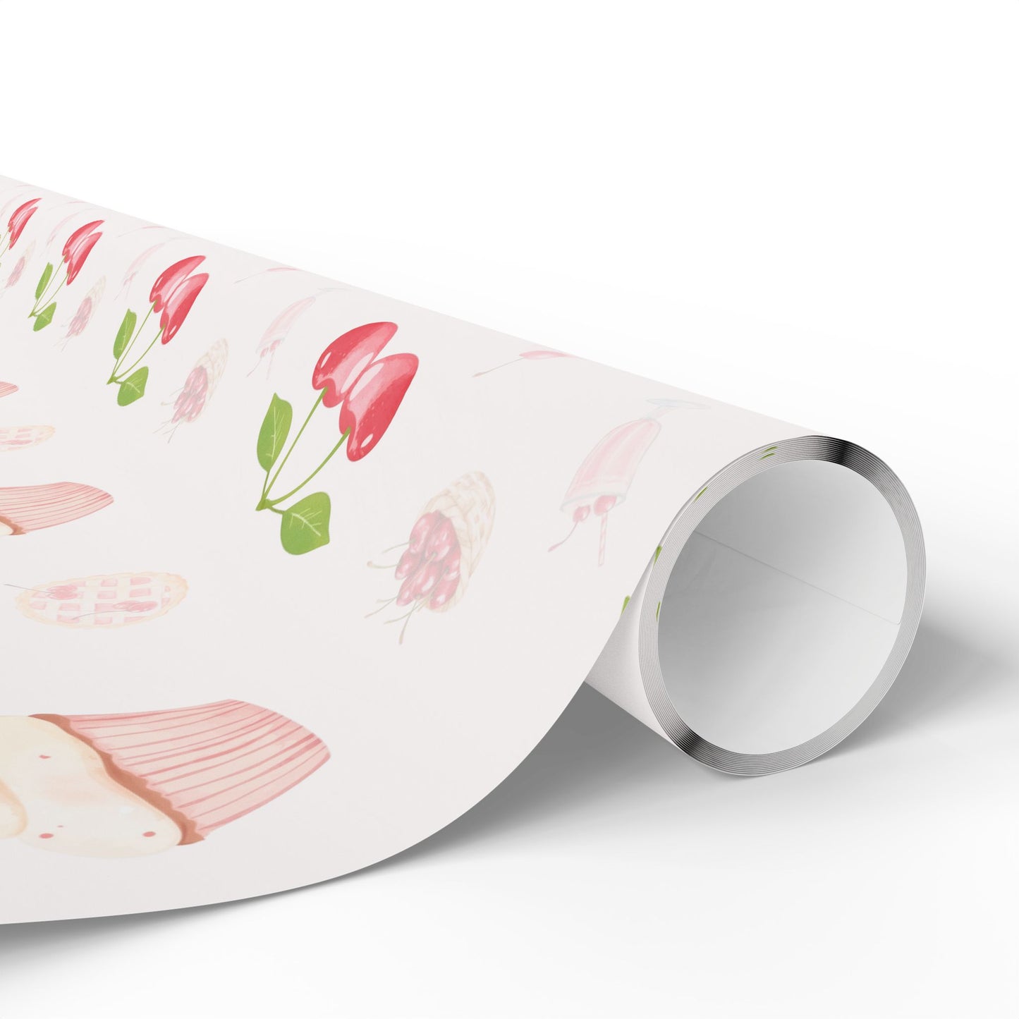 Colorful Cherry & Ice Cream Gift Wrap