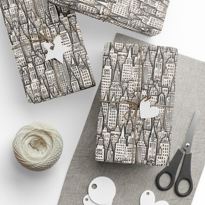 Wrapping Papers - Chic Abstract Cityscape