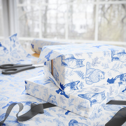 Cat Toile De Jouy Wrapping Paper