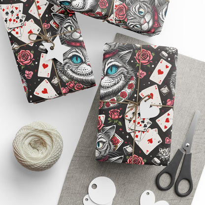Colorful Trippy Gift Wrap Featuring Cheshire Cat