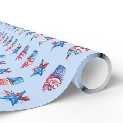 Patriotic Cupcake Wrapping Paper