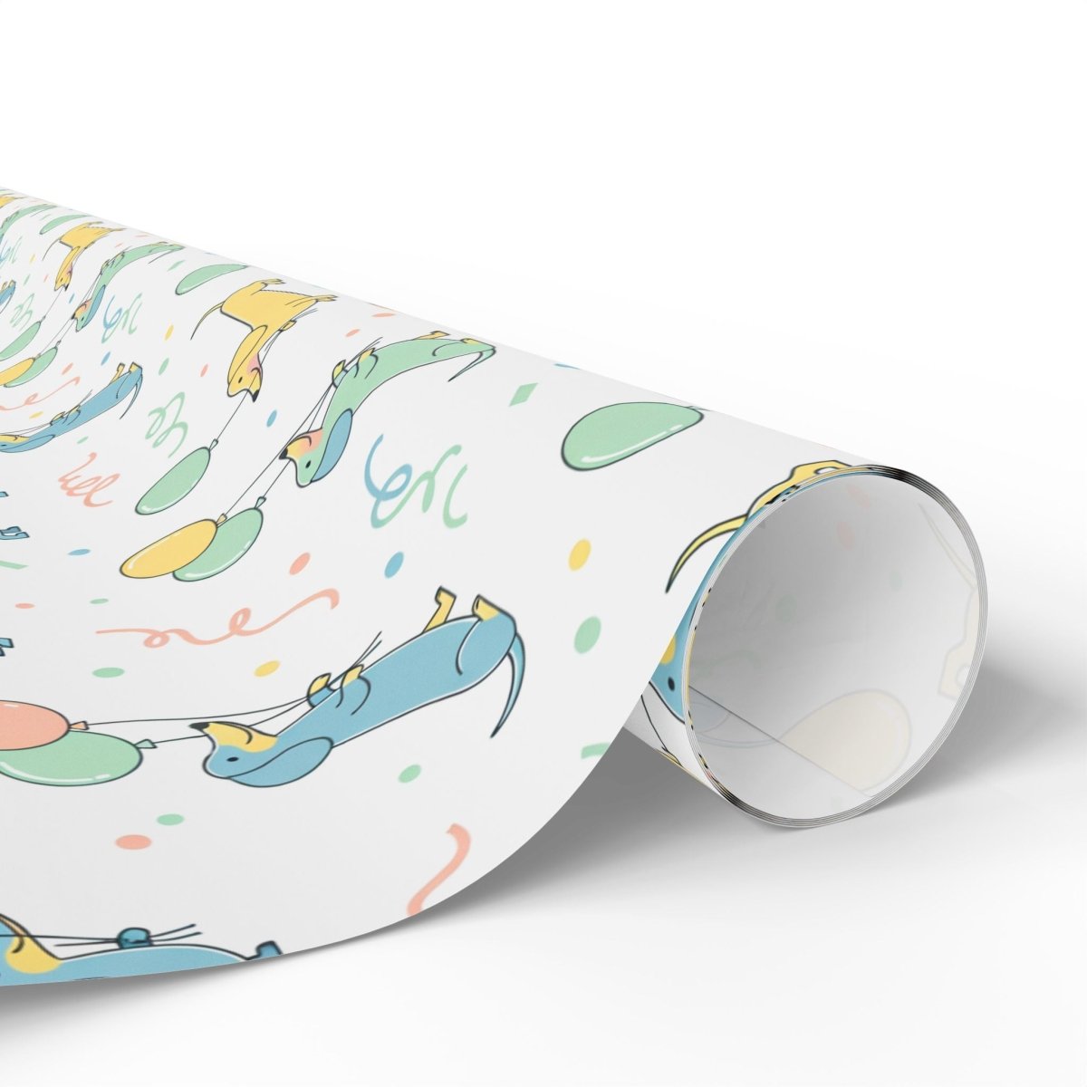 Up, Pup & Away – Balloon Dachshund Wrapping Paper