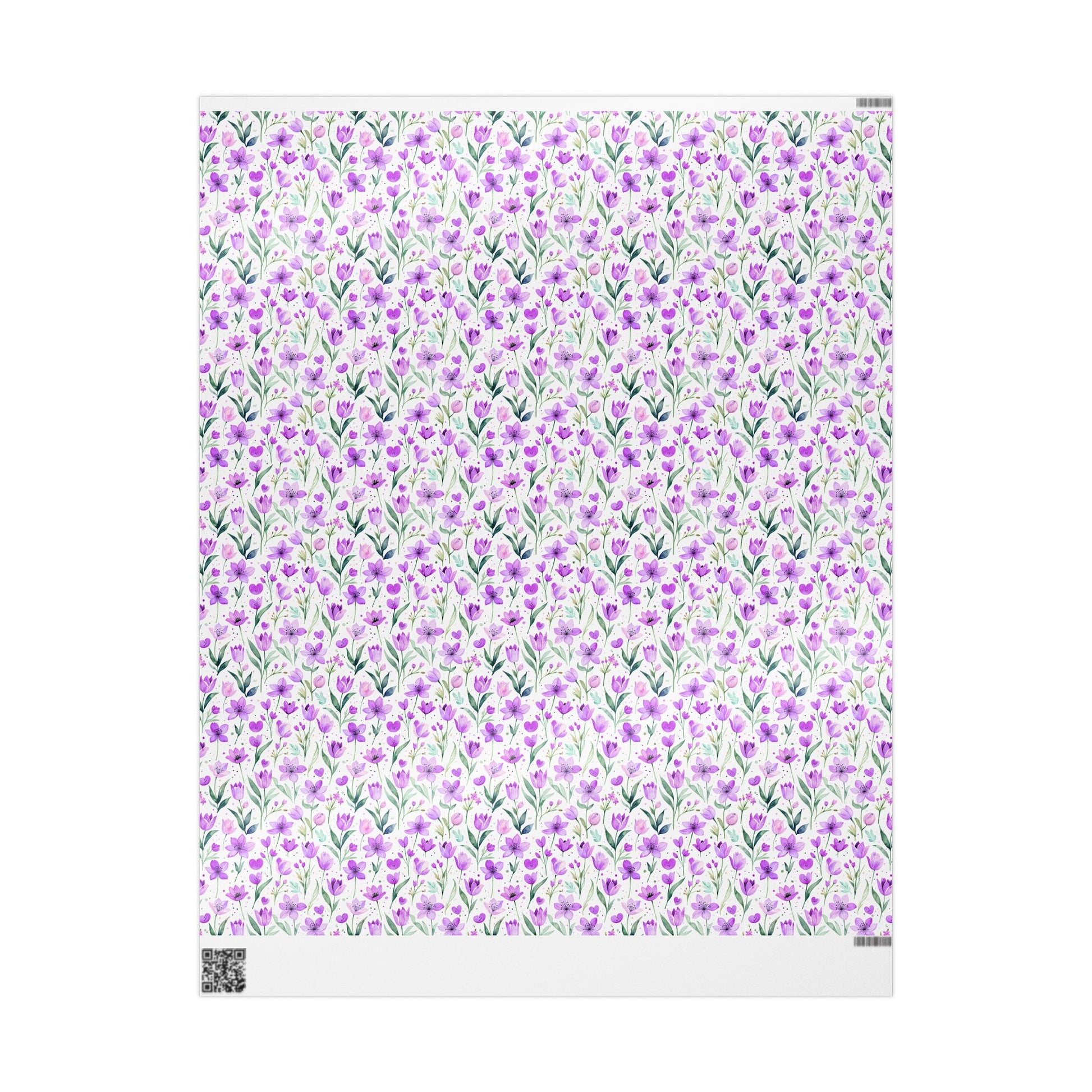 Purple Floral Gift Wrap Rolls