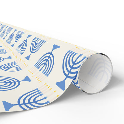 Hanukkah Menorah Wrapping Paper