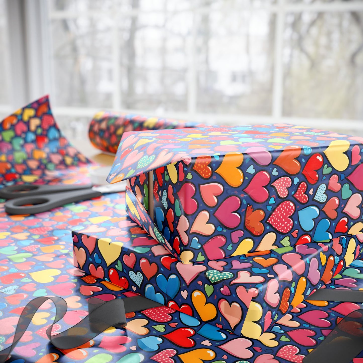 Colorful Heart Wrapping Paper