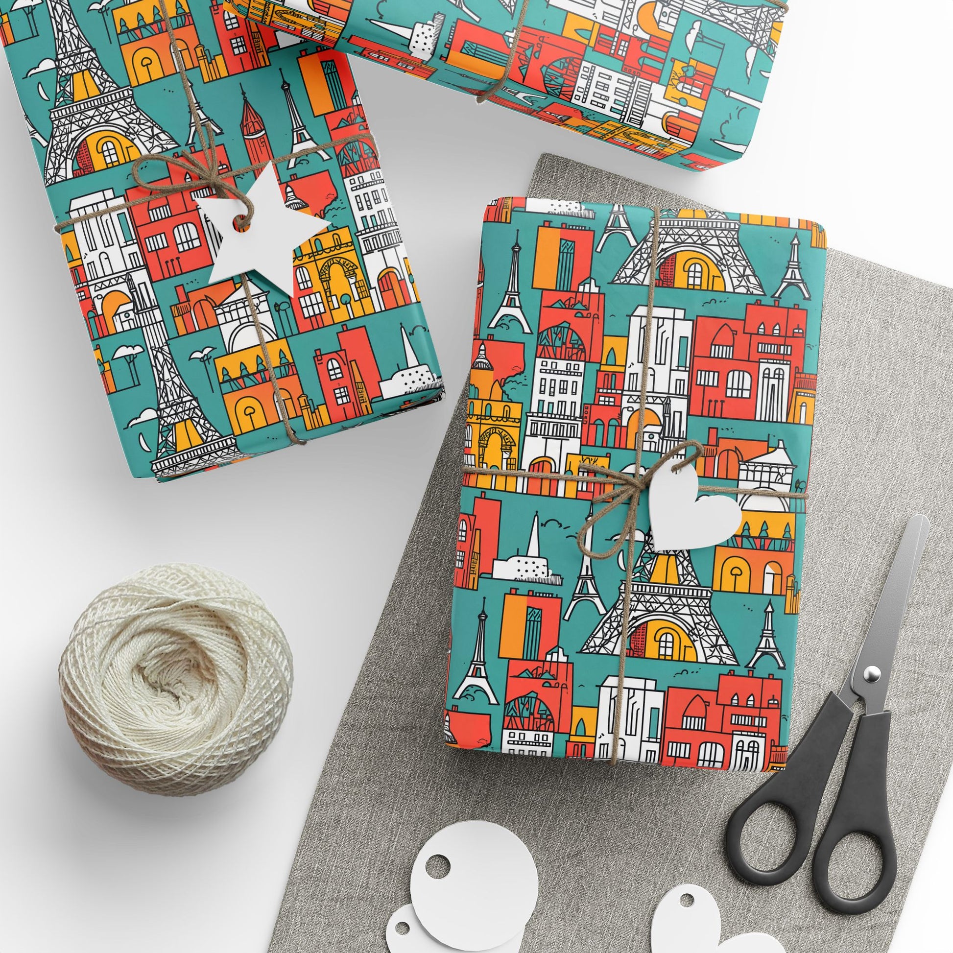 Colorful Cityscape Wrapping Paper