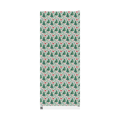 Merry & Bright Botanicals – Watercolor Tree & Garland Wrapping Paper