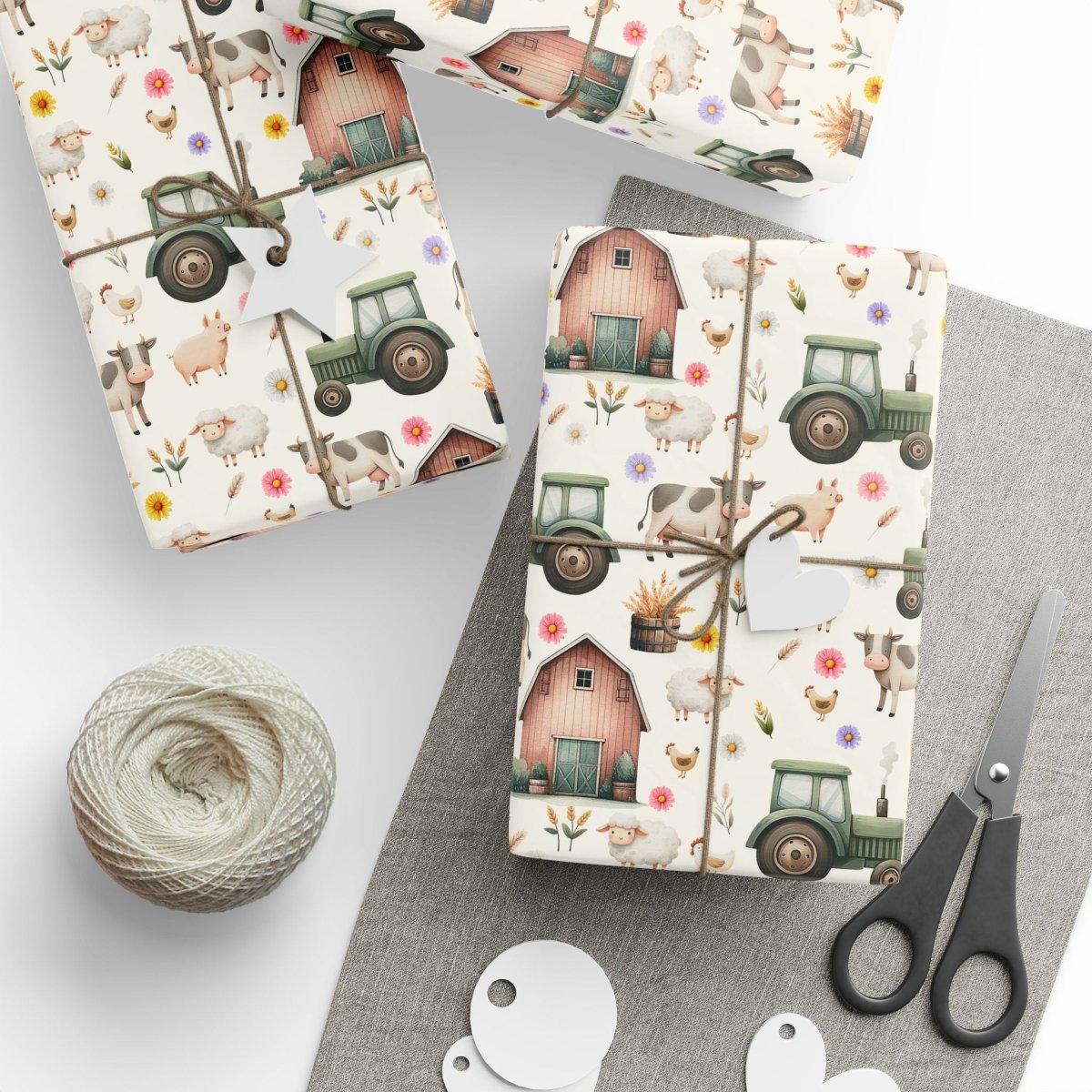 Cute Barnyard Gift Wrap