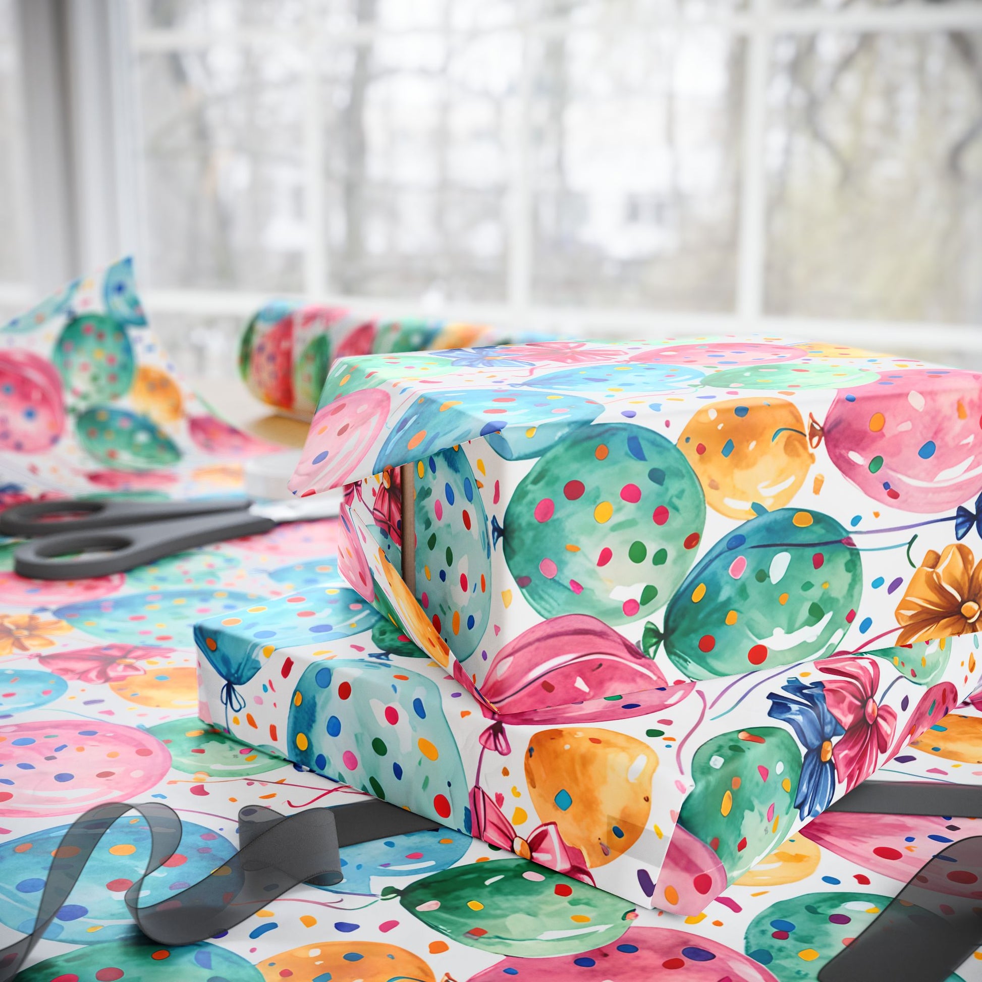 Party Pop – Bright Balloons & Confetti Wrap