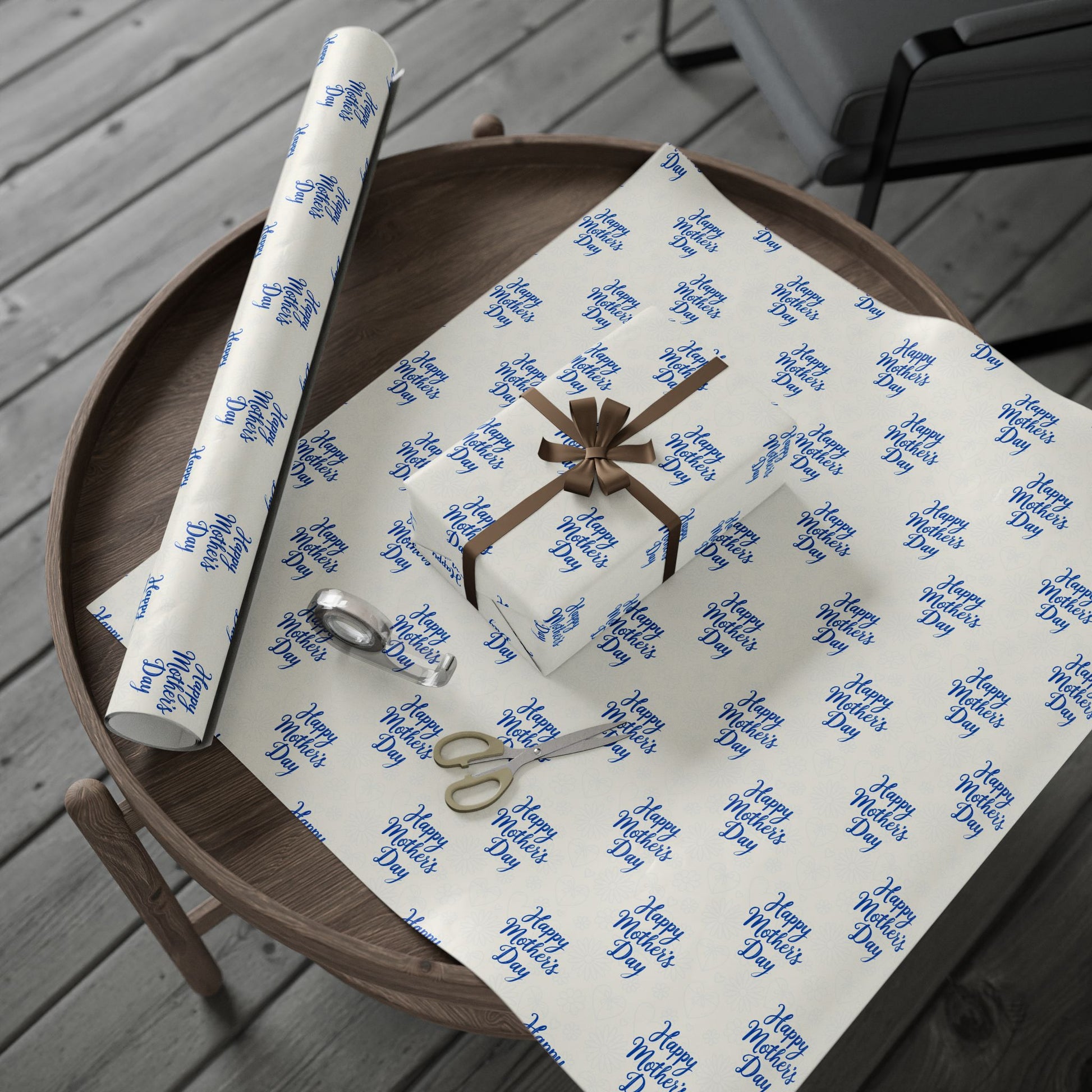 Blue Mothers Day Wrapping Papers