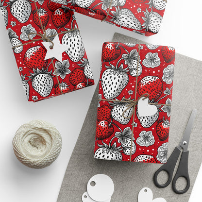 Berry Bold – Strawberry Pop Art Wrapping Paper