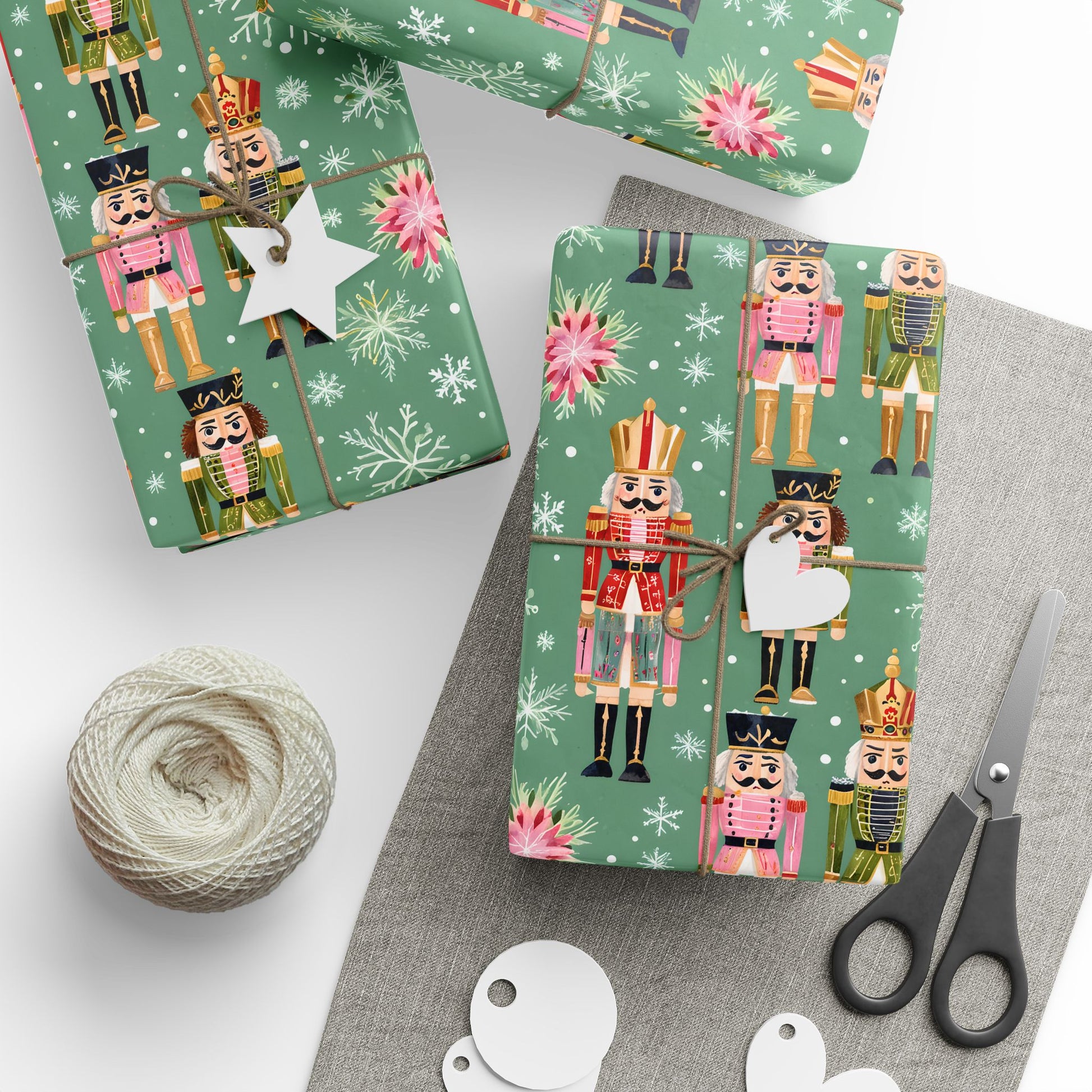 March of the Minty Men – Nutcracker Holiday Wrapping Paper