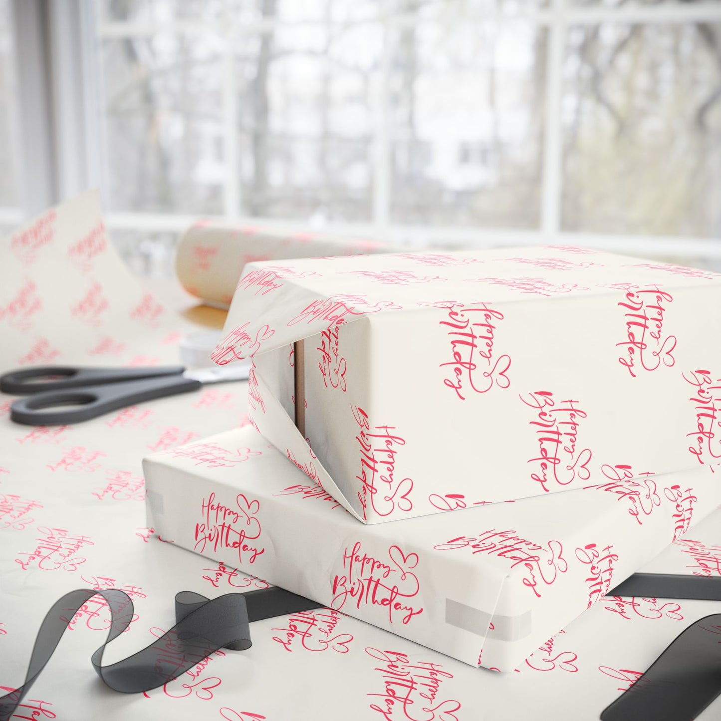 Tickled Pink Happy Birthday Wrapping Paper