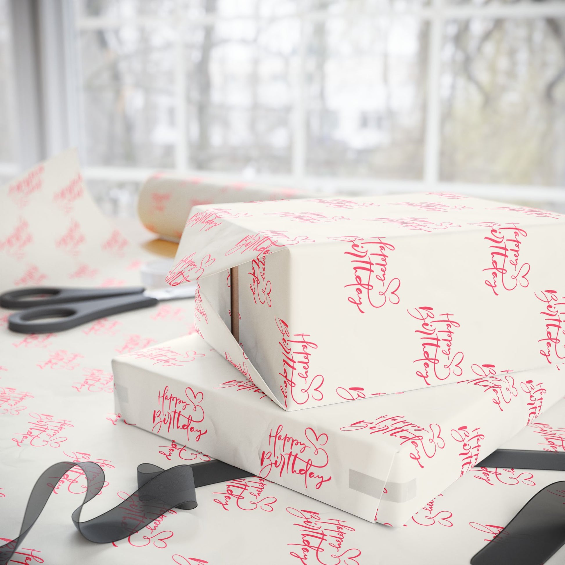Tickled Pink Happy Birthday Wrapping Paper