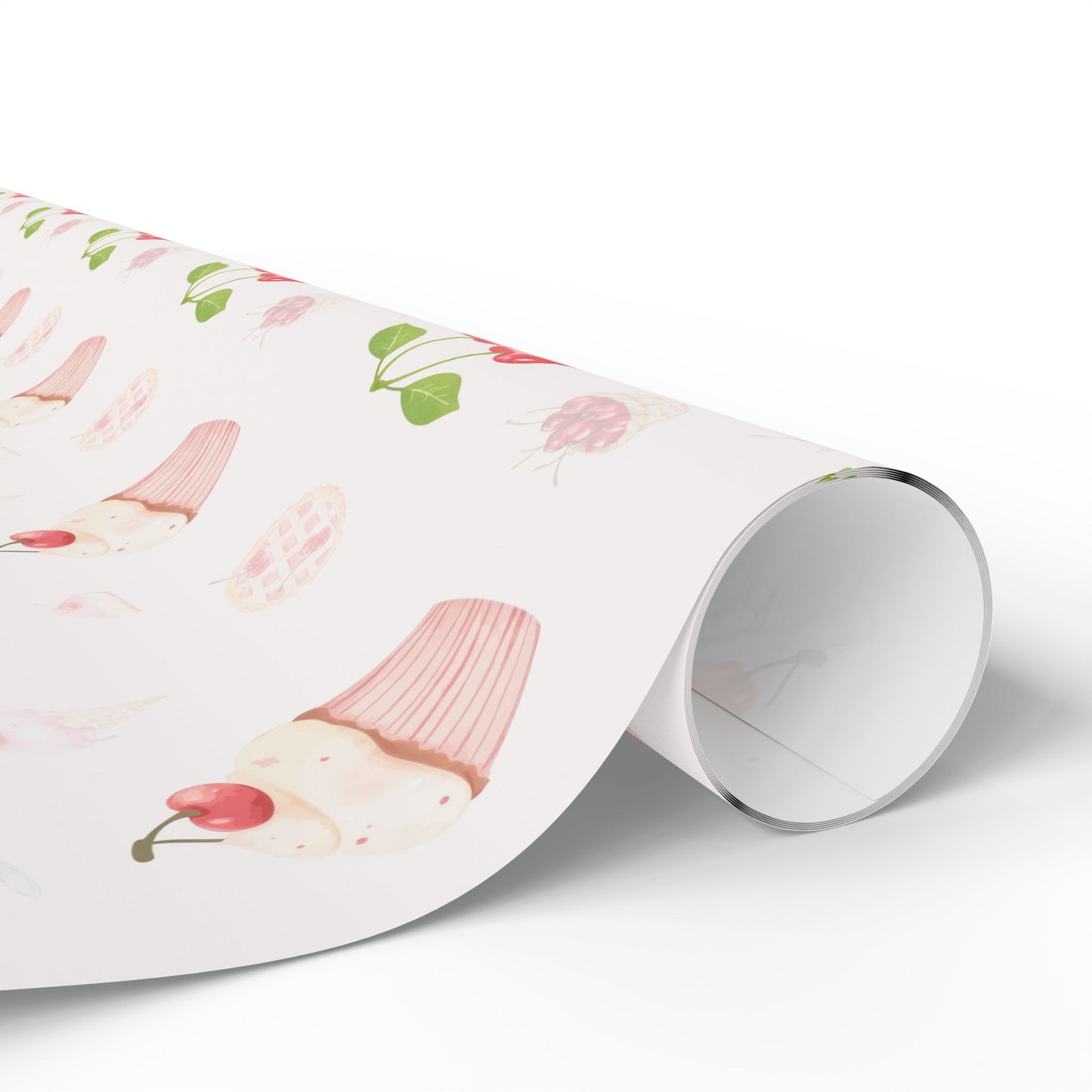 Colorful Cherry & Ice Cream Gift Wrap