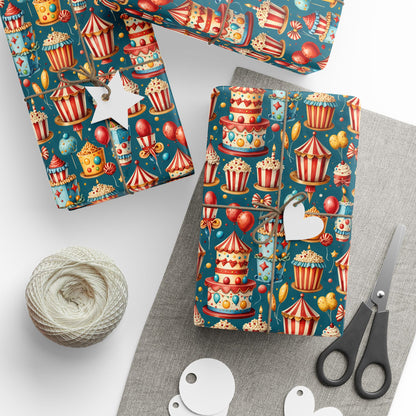 Carnival Cakes & Confetti Dreams – Birthday Wrapping Paper