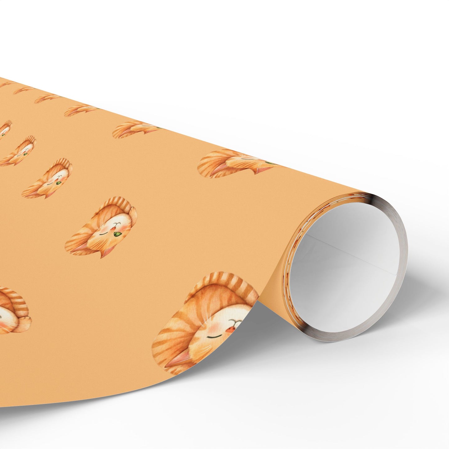 Sleepy Orange Cat Gift Wrap