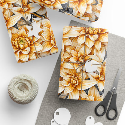 Yellow Dahlias Wrapping Papers