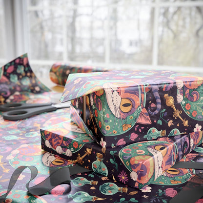 Funky Cheshire Cat Design for Gift Wrapping