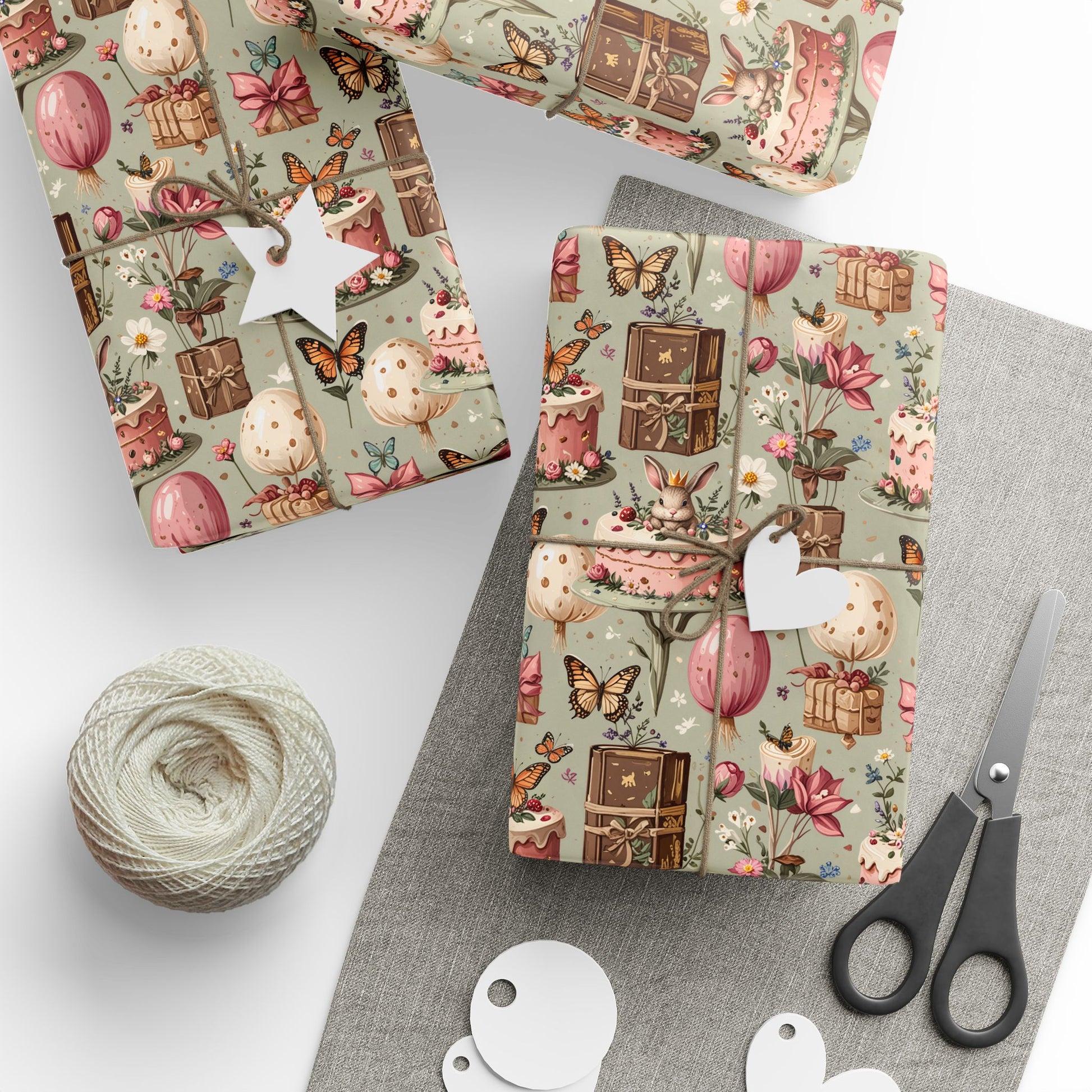 Charming Birthday Butterfly Gift Wrap