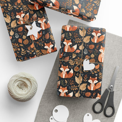 Foxy Fallin’ – Woodland Autumn Wrapping Paper