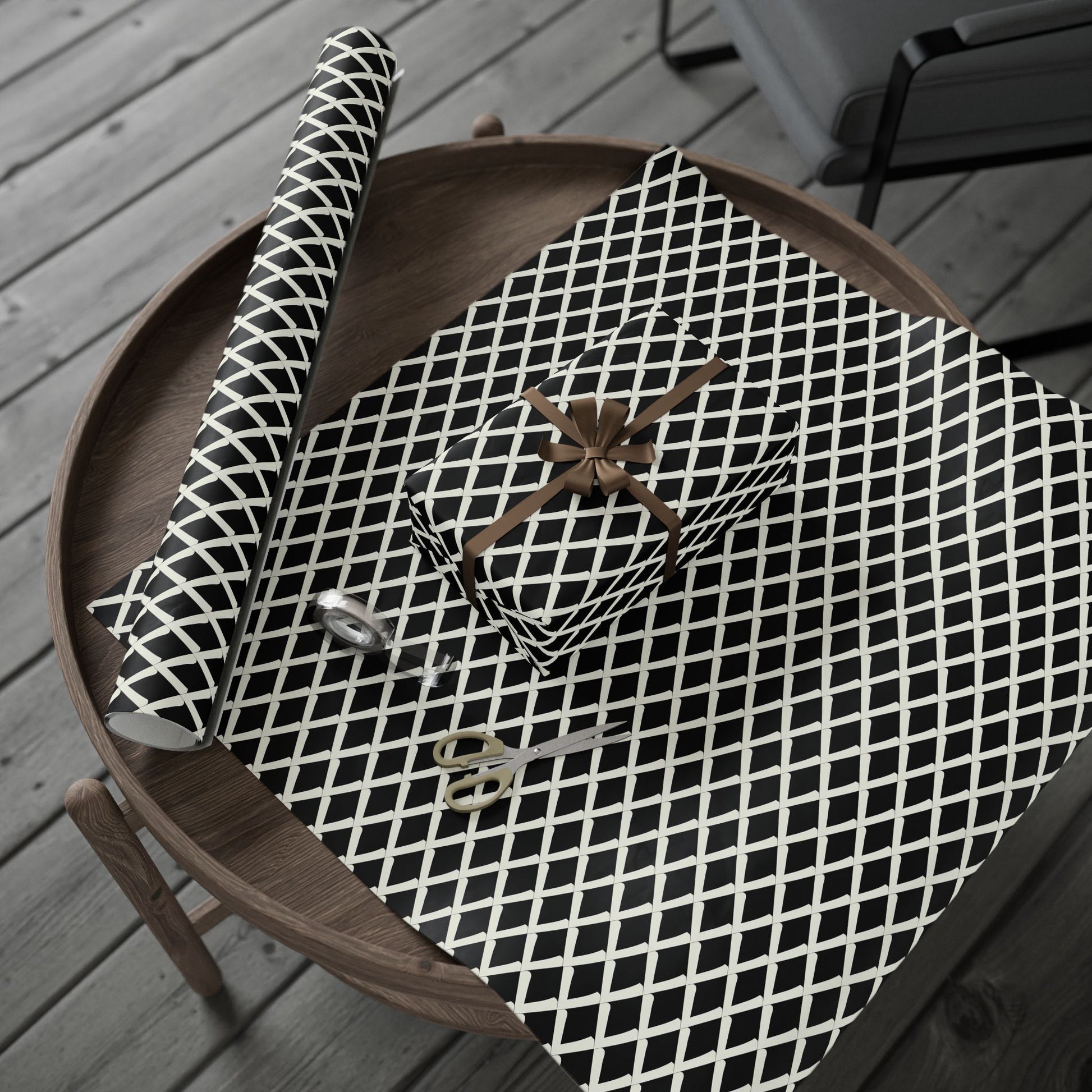 Monochrome Geometric Wrapping Papers