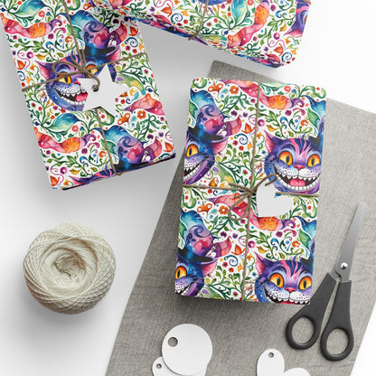 Colorful Cheshire Cat Wrapping Paper