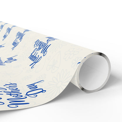 Blue Mothers Day Wrapping Papers