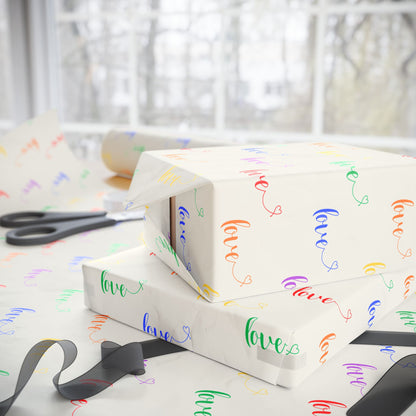 Rainbow Love Calligraphy Design