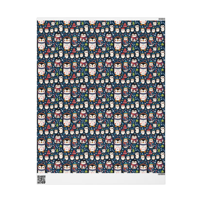 Waddle Wonderland – Cozy Penguins in Holiday Sweaters Wrapping Paper