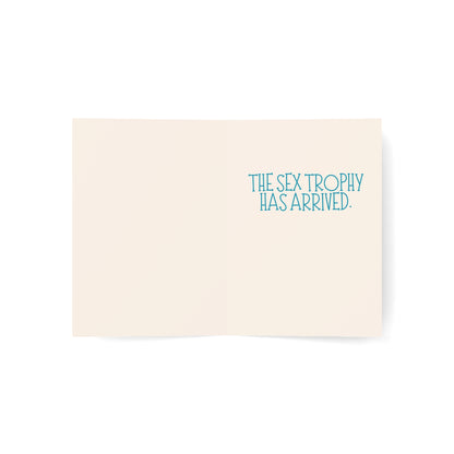 Congratulations! The sex trophy has arrived. | Funny Greeting Card