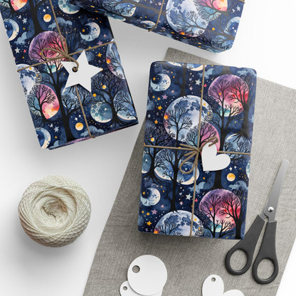 Starry Whimsy – Watercolor Galaxy Wrapping Paper