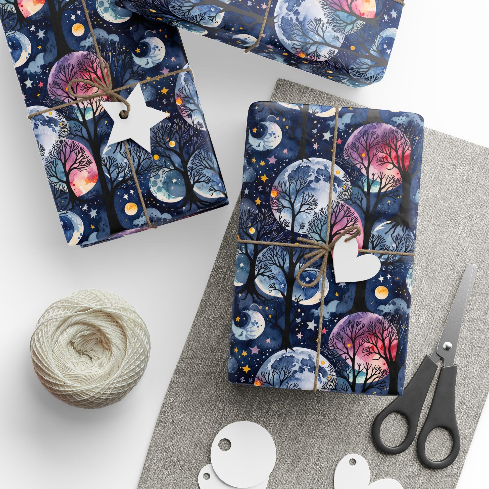 Starry Whimsy – Watercolor Galaxy Wrapping Paper